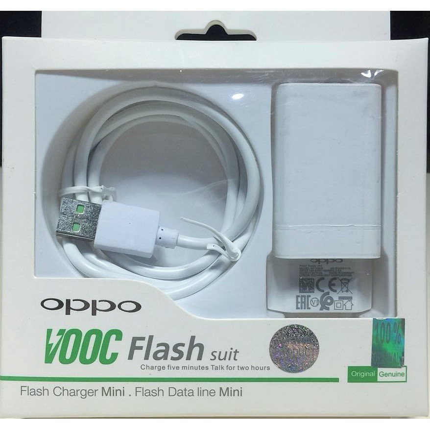 Oppo Super VOOC Charger For F3, F3 Plus F1s F1 F5 F7 F9 F11 F11 Pro Fast Charging with Micro USB Cable. 