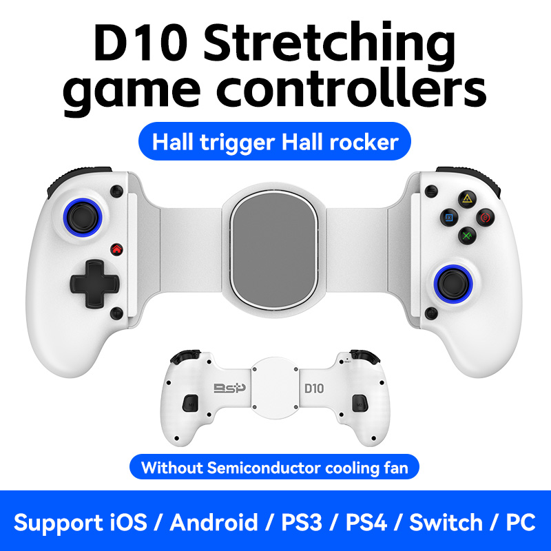 Sıcak BSP D10 D10S germe soğutma oyun denetleyicisi için anahtarı/Android/Apple IOS Tablet /PS3/PS4 ForXBOX Gamepad akışı. 