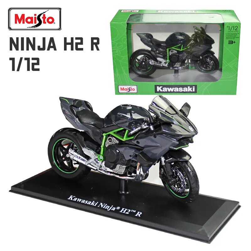 Maisto 1:12 KAWASAKI NINJA H2R Motorcycle Alloy Diecast Model Toy with Base  Simulation Motorbike Collection Gift Toys 1/18 Scale