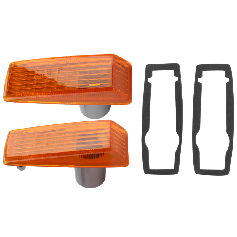 2Pcs Car Turn Signal Light Cover Yellow for W124