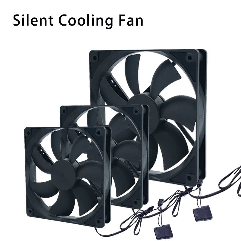 12V 80mm 90mm 120mm Silent PC Fans For Computer PC Case GPU CPU Cooler Radiator Cooling Quiet Computer Fan