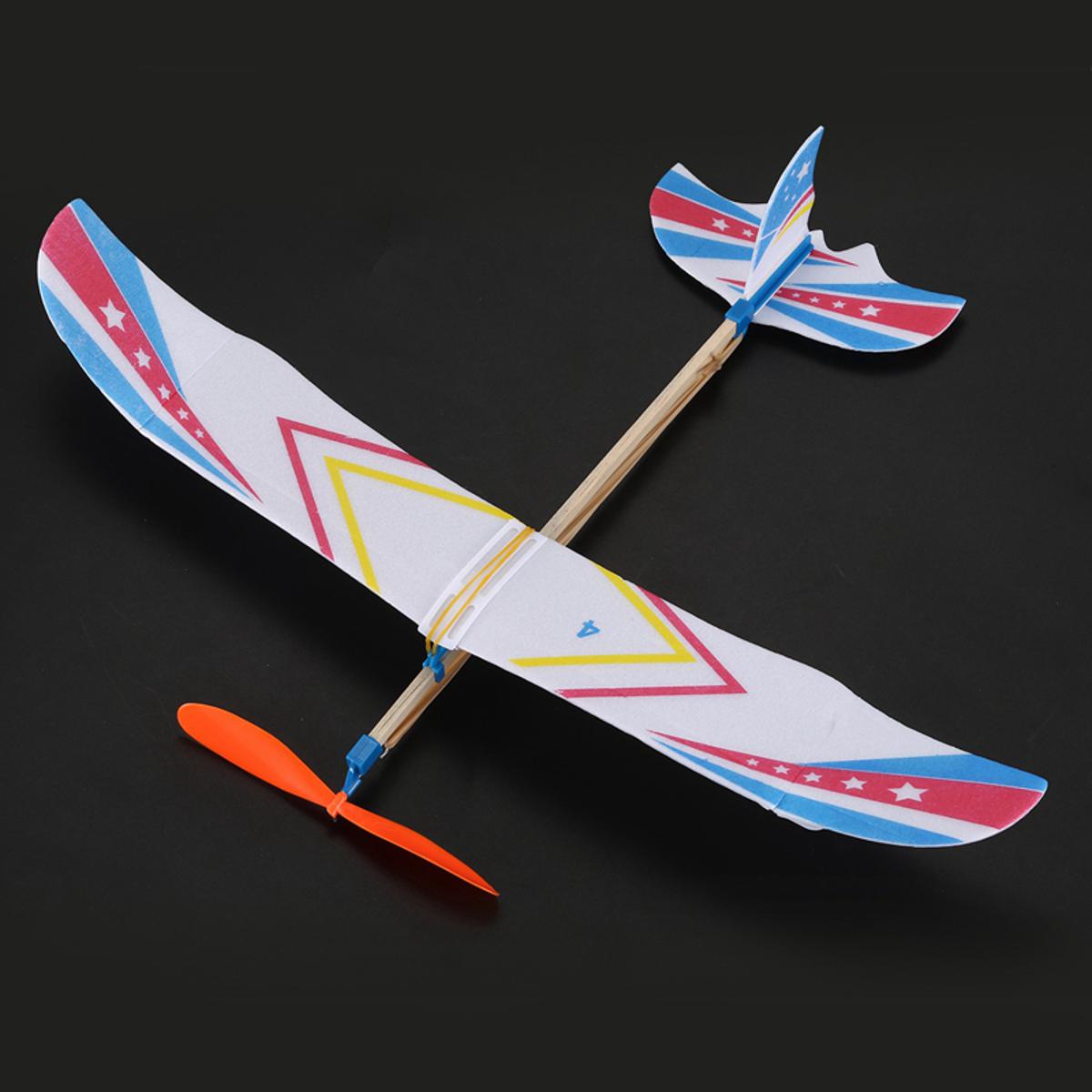 2X Elastic Rubber Band Powered DIY Foam Plane Model Kit Aircraft Educational Toy