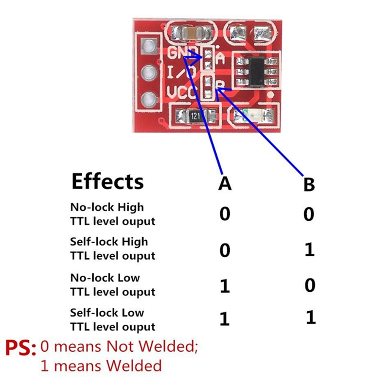 TWEXQNY 150Pcs Ttp223 Touch Button Modular Self-Locking Jog Capacitive Switch Single-Channel Transformation
