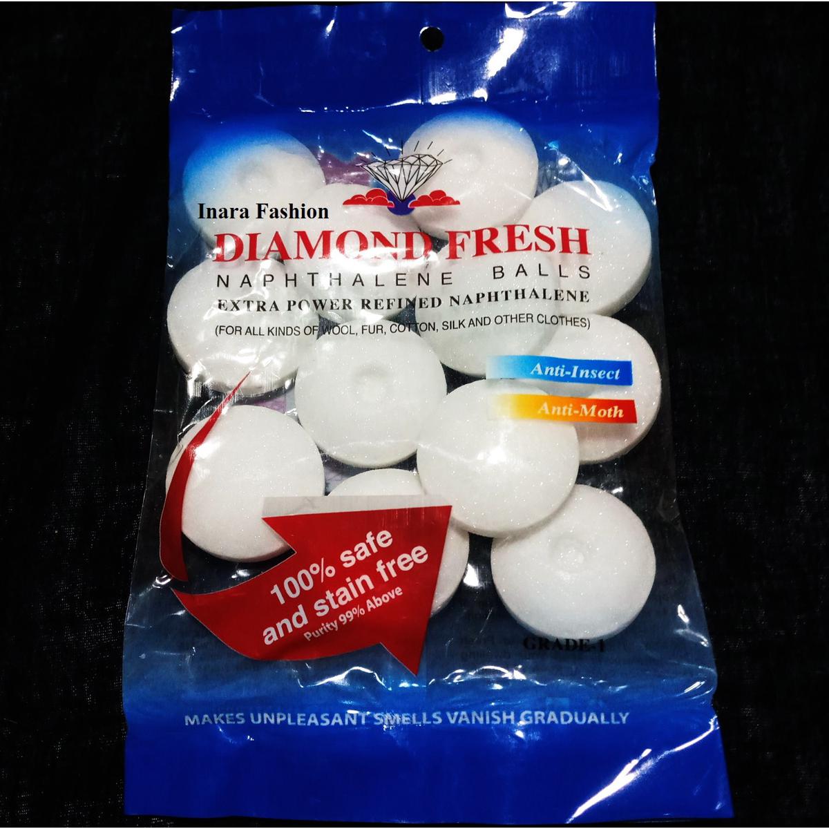 Super Big Size Naphthalene 12 Pieces Ball -1 Packet - Mosquito Bat