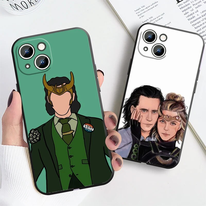 Marvel Lovely Loki Phone Case For Apple iPhone 14 13 12 11 Pro Max mini XS XR X 8 7 6S 6 Plus Black Soft Funda Back Cover Coque. 
