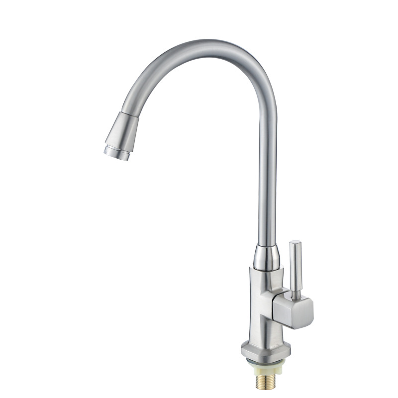 Cross-border export to South America zinc alloy brushed frog vertical faucet four-point quick-opening single cold column basin faucet. 