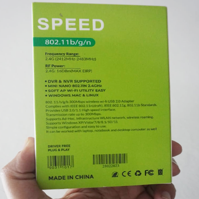 SPEED Mini Wireless N USB Adapter 300mbps_SP-WA133N_Best Quality Fast Wifi Connector for PC, Gaming Console, Laptop, Notebook, Mini Wifi Connector 300mbps-Windows, Mac and Linux. 