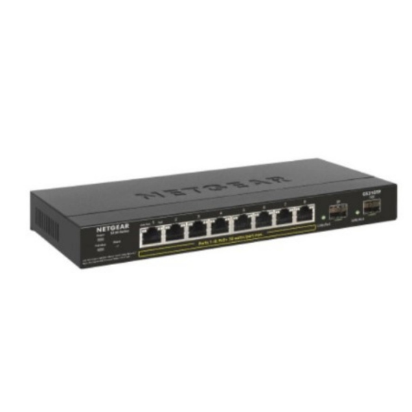Netgear GS310TP 8-Port Gigabit PoE+ Ethernet Smart Managed Pro Desktop Switch. 