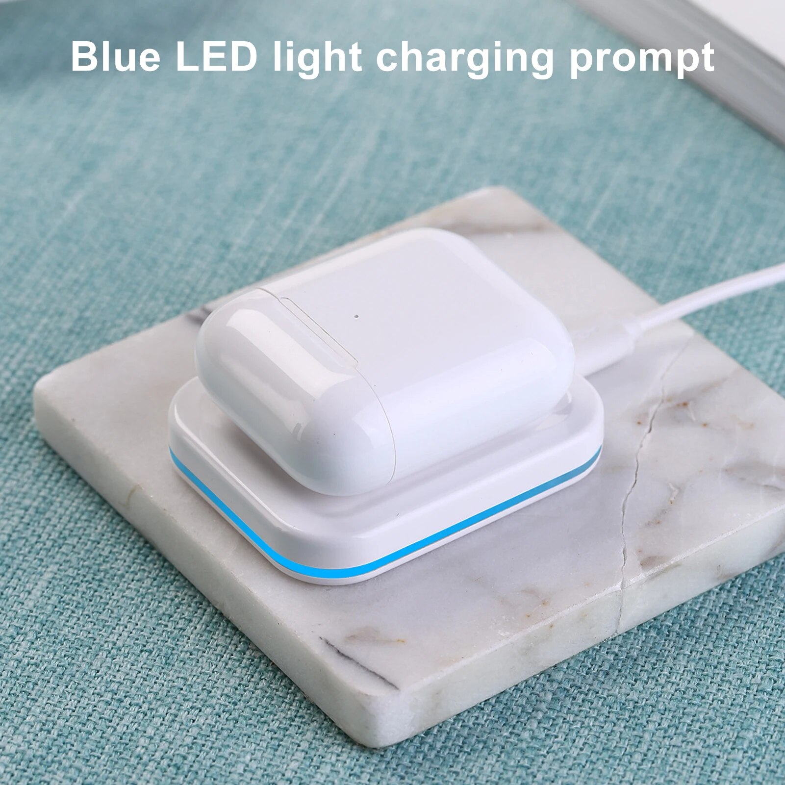 For Apple Airpods 2 AirPods Pro Charge Base 2 In 1 Wireless Charger Charger Adapter Phone Earphone Charger Adapter. 