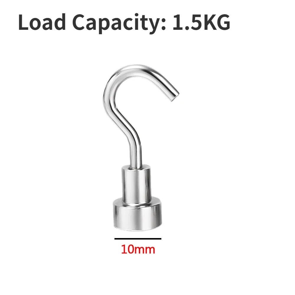 20/1Pcs Metal Magnetic Hooks Wall-mounted Heavy Duty Strong Magnet Hook Keys Coat Hanging Hanger Home Kitchen Bathroom Organizer