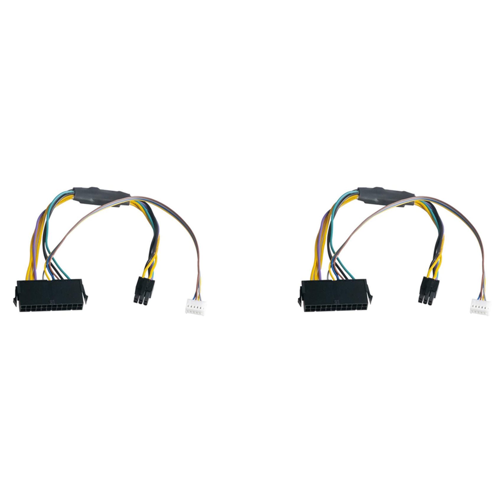 for HP Elite 8100 8200 8300-2 x ATX Main 24-Pin to 6-Pin PCI-E PSU Power Adapter Cable-Photo Color. 