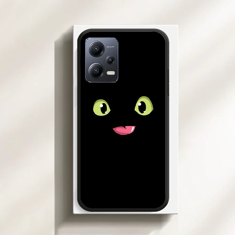 Train Dragon Toothless Phone Case Cover For Xiaomi Redmi Note 8 9 10 11 12 13 Pro Plus TPU Soft Black. 