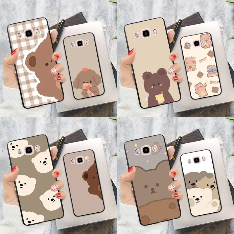 Kawaii Cute Bears Korean Animal Case For Samsung Galaxy J3 J5 J7 2016 A3 A5 2017 A6 A8 J4 J6 Plus J8 A9 2018 Phone Cover