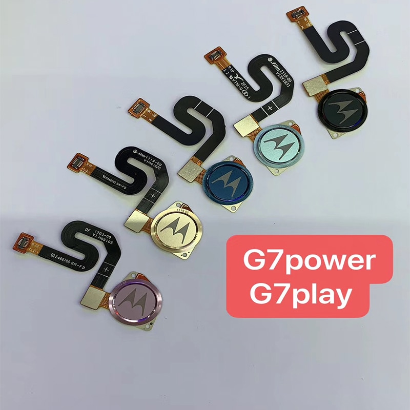Home Finger Reader Fingerprint Reader Touch ID Sensor Return Key Home Button Flex Cable For Motorola Moto G7 Power/G7 Play. 