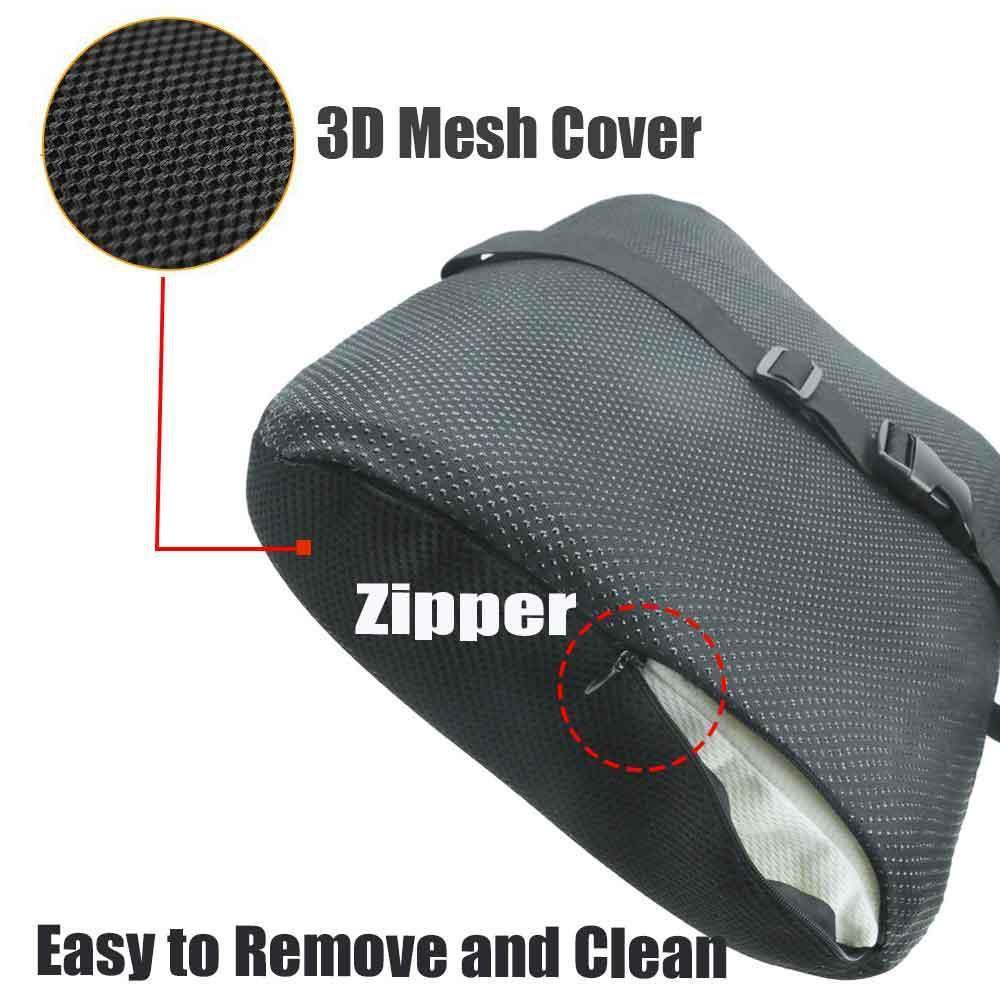 Foam Lumbar Support Back Cushion with 3D Mesh Cover Balanced Firmness Designed for Lower Back Pain Relief- Ideal Back Pillow for Computer/Office Chair, Car Seat, Recliner. 