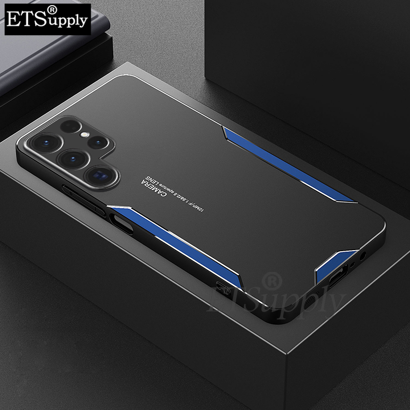 Phone case Samsung Galaxy S24 Plus 24 Ultra Aluminum Metal Matte Cover Soft Silicone Frame Camera Protection Back Cover Samsung Galaxy S24 Plus 24 Ultra case. 