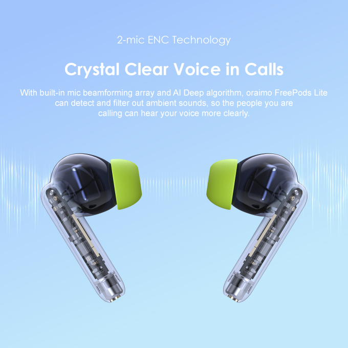 FreePods Lite ENC True Wireless Earbuds. 