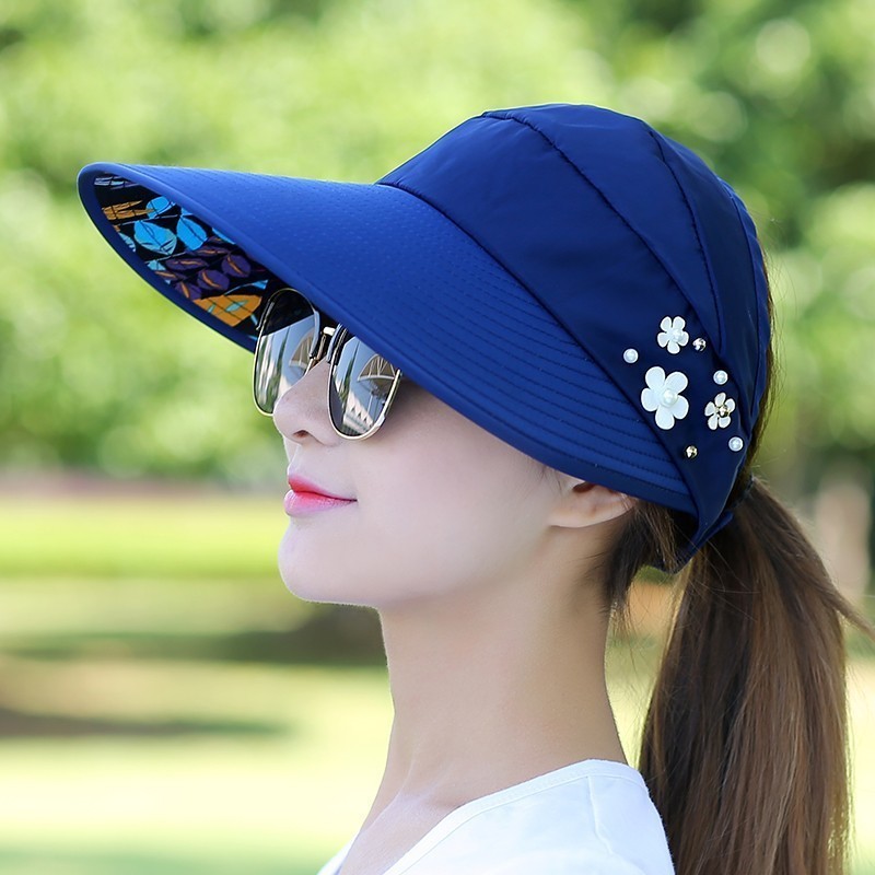 Hat women's Korea sunscreen face hat sunshade empty top hat summer hat