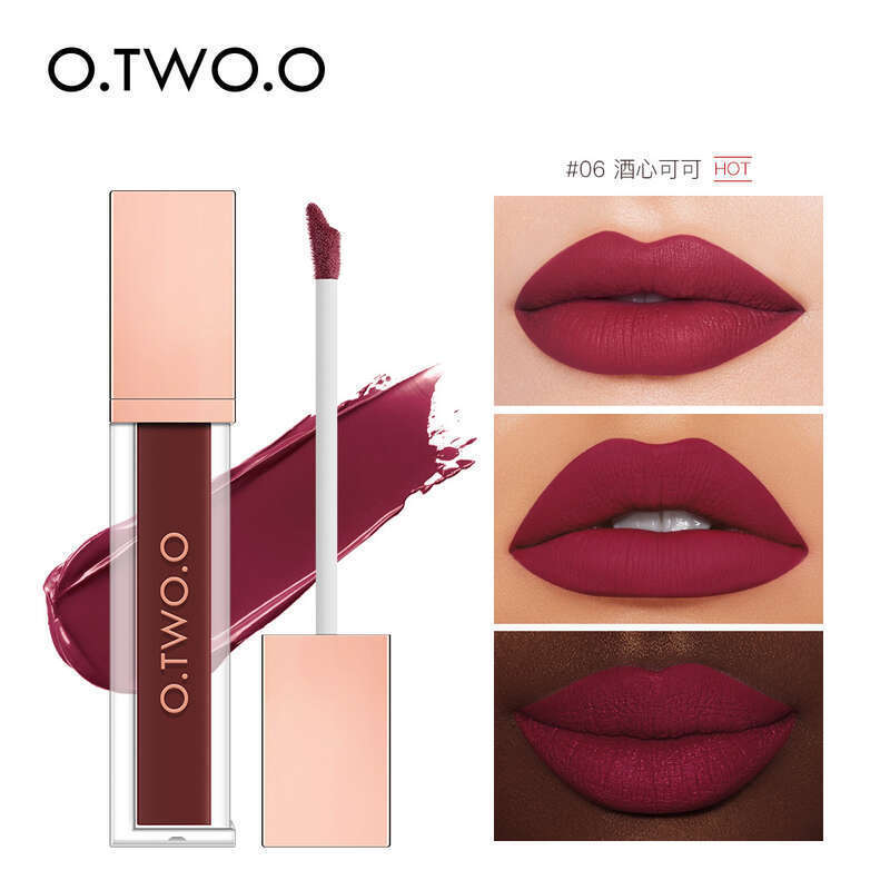 O. TWO O high energy dense fog 18 color non stick cup velvet matte lip gloss lipstick 1017. 