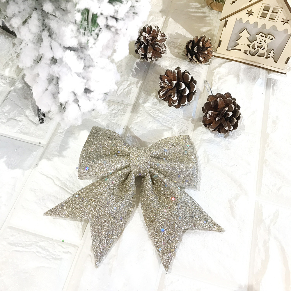 Pine Christmas Ribbon Cone Decoration For Handmade Red Sparkling. 