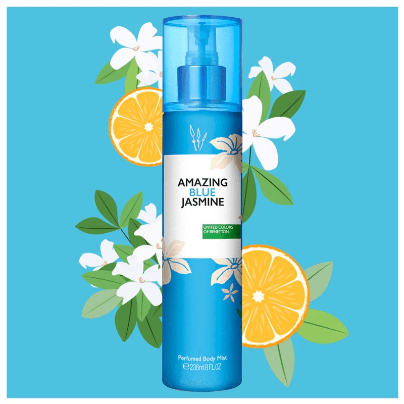 United Colors Of Benetton Amazing Blue Jasmine Perfumed Body Mist,236ml. 