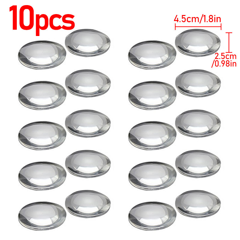 10Pcs Dia 25mm Focal Length 45mm BiConvex Clear Lens Convex Glass Lens For Google Cardboard Box 3D VR Glasses Magnifying Lens. 