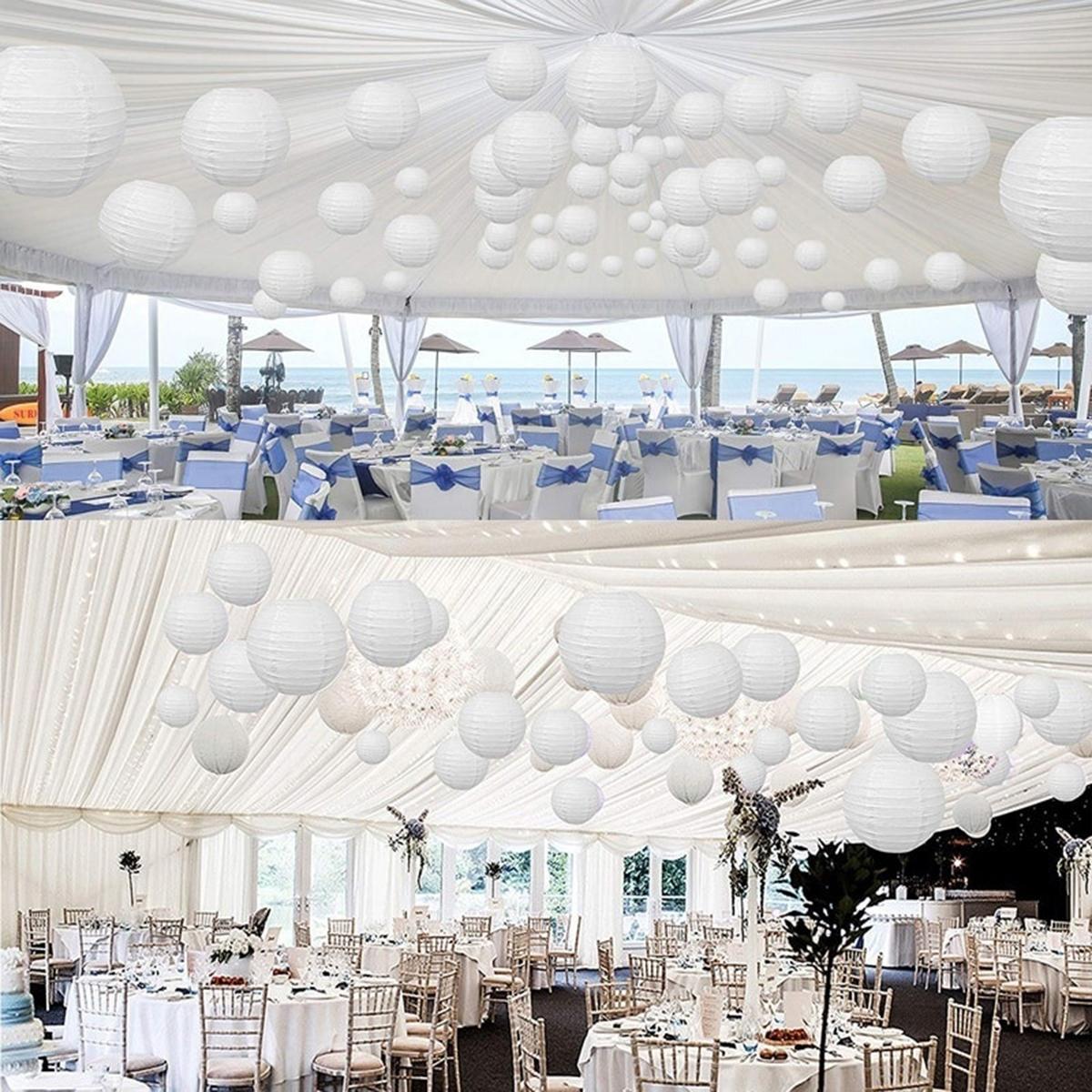 Light up life 3pcs 16'' White Round Paper Lantern lanterns Party Wedding Banquet Event Decora. 