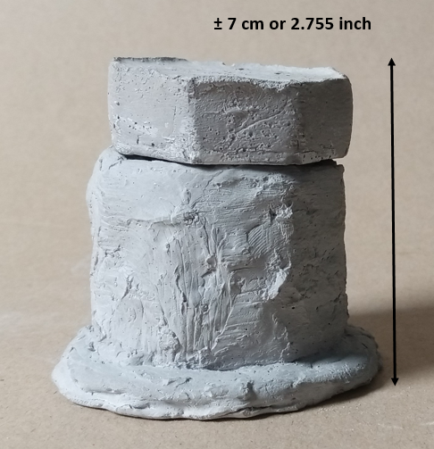 Cement & Concrete made Hexagon Shape Jar Height ± 7 cm or 2.755 inch
