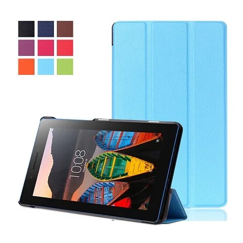 printed case for lenovo tab3 7 essential stand folding PU leather cover for Lenovo tab 3 7.0 710 710F tablet capa. 