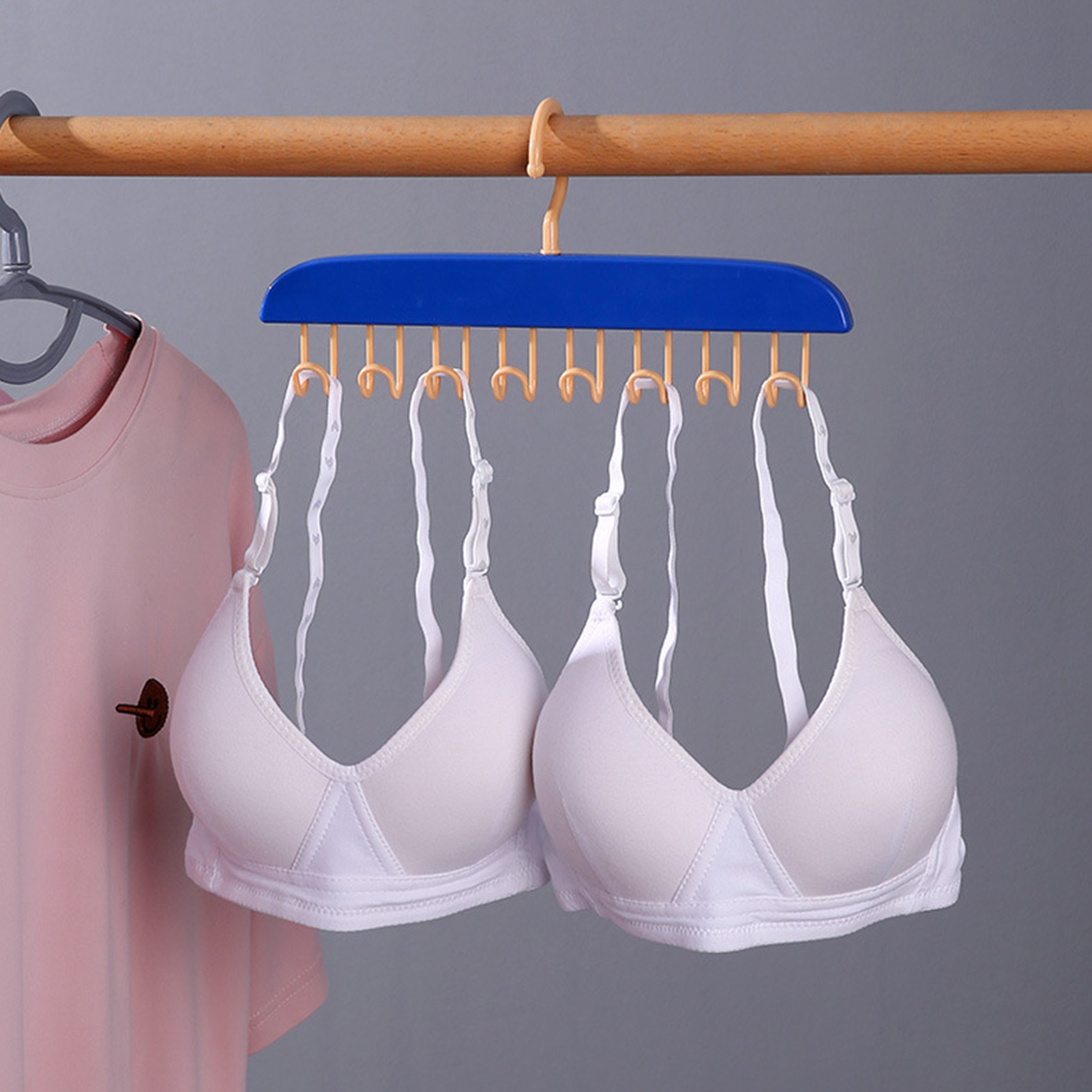Clothes Hanging Hook 360-degree Rotating Clothes Hanger with Multiple Hooks for Wardrobe Organization Buyers' Favorite. 