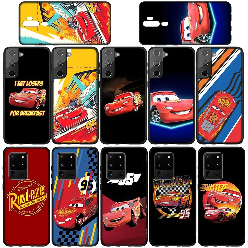 Cars 95 Lightning McQueen Car Phone Cover for VIVO Y11 Y12 Y15 Y17 Y20 Y21 Y33S Y31 Y52S Y51 Y53 Y70 Y74S Y76 Y75 T1 Soft Case. 