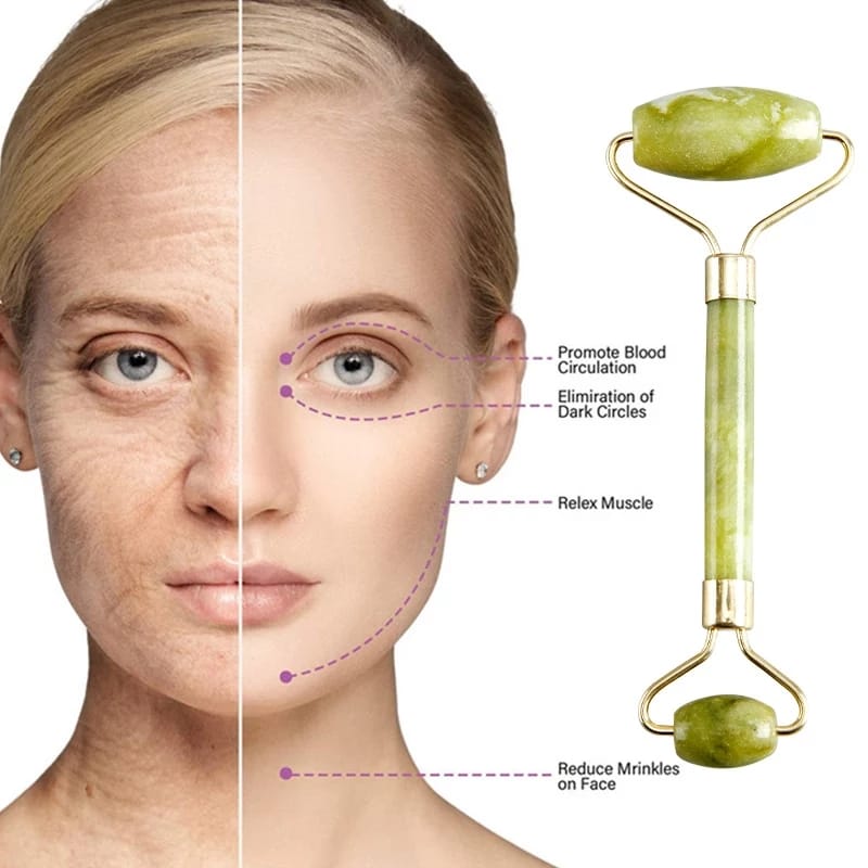 Jade roller and Gua sha set for face. 