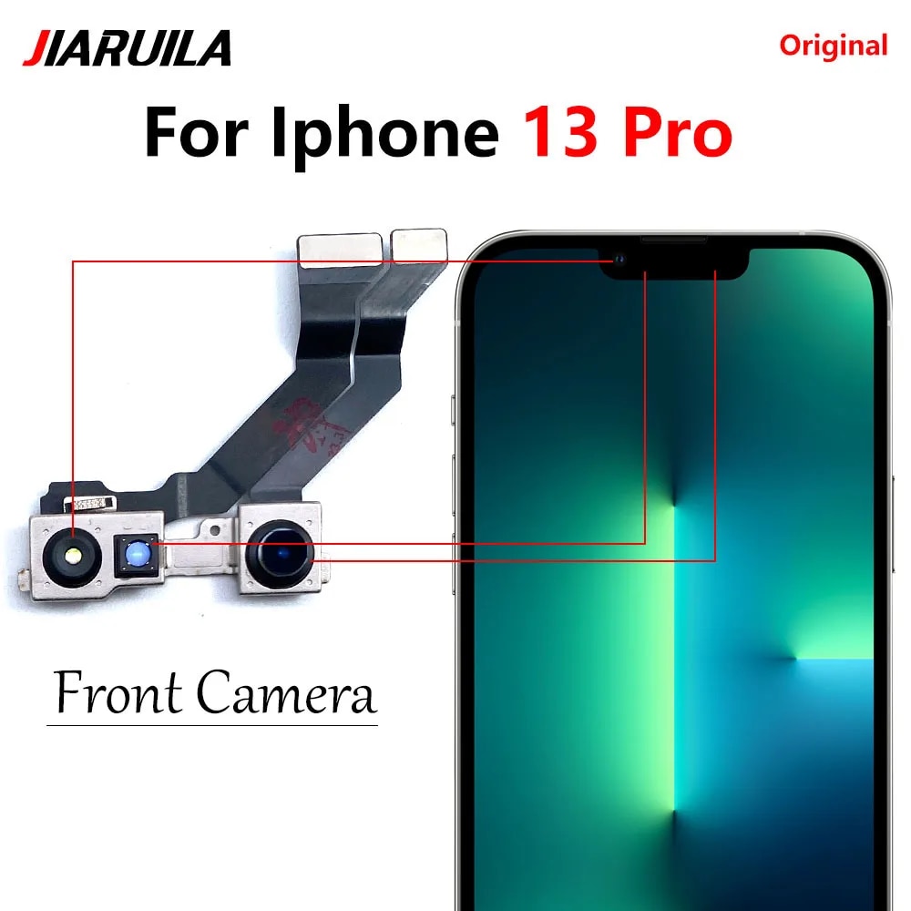 Original For iPhone 12 12Pro 13 13Pro Max Mini Front Camera Flex With Back Rear Camera Module Flex Cable. 