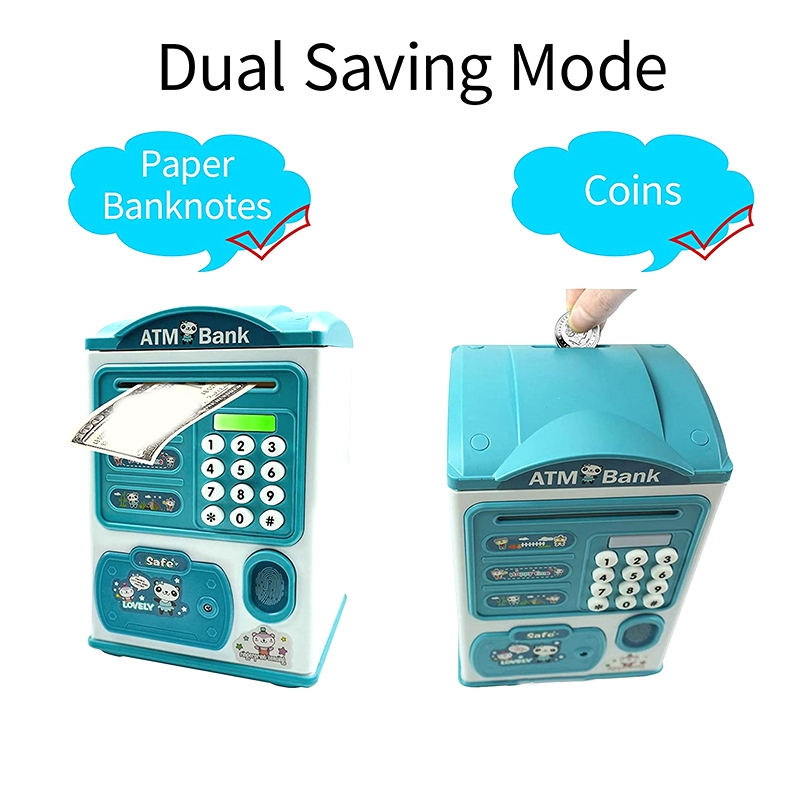 Fingerprint With Password,electronic Coin Savings Box,automatic Coins