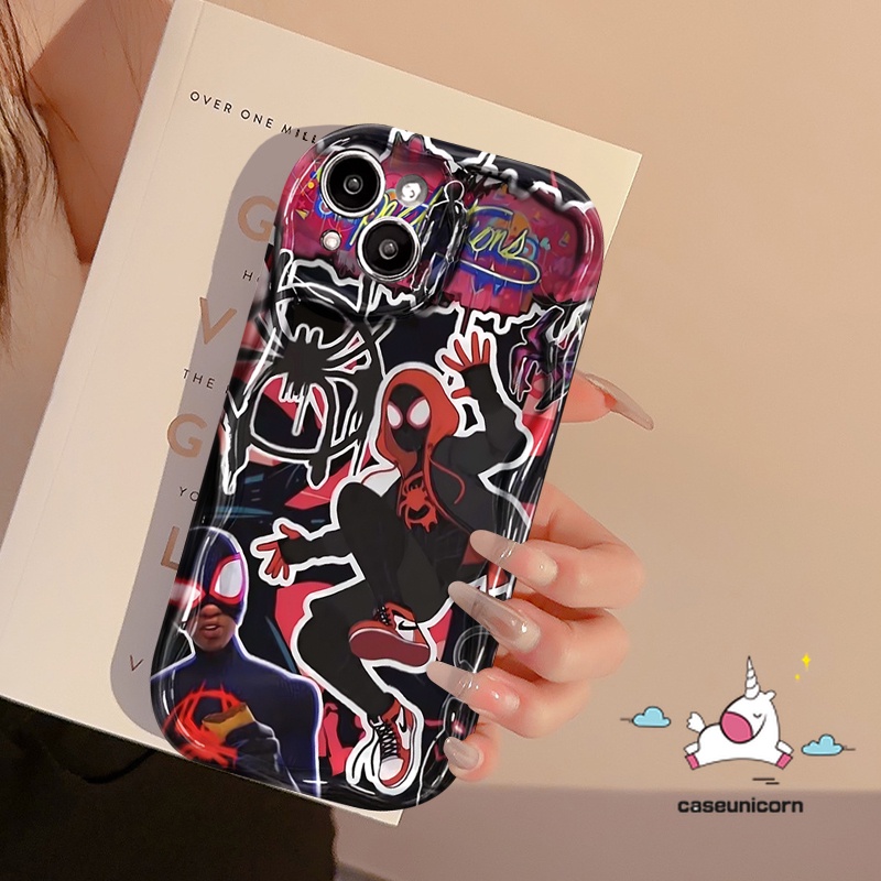 For Tecno Spark Go 2024 GO 2023 10 20 Pro 10C Camon 20 Infinix Hot 30i 40 Smart 8 7 5 6 Infinix Hot 20 30 12 8 10 9 11 Play Note 30 Pro 12 G96 Marvel Doodle Spider-Man Cartoon Case