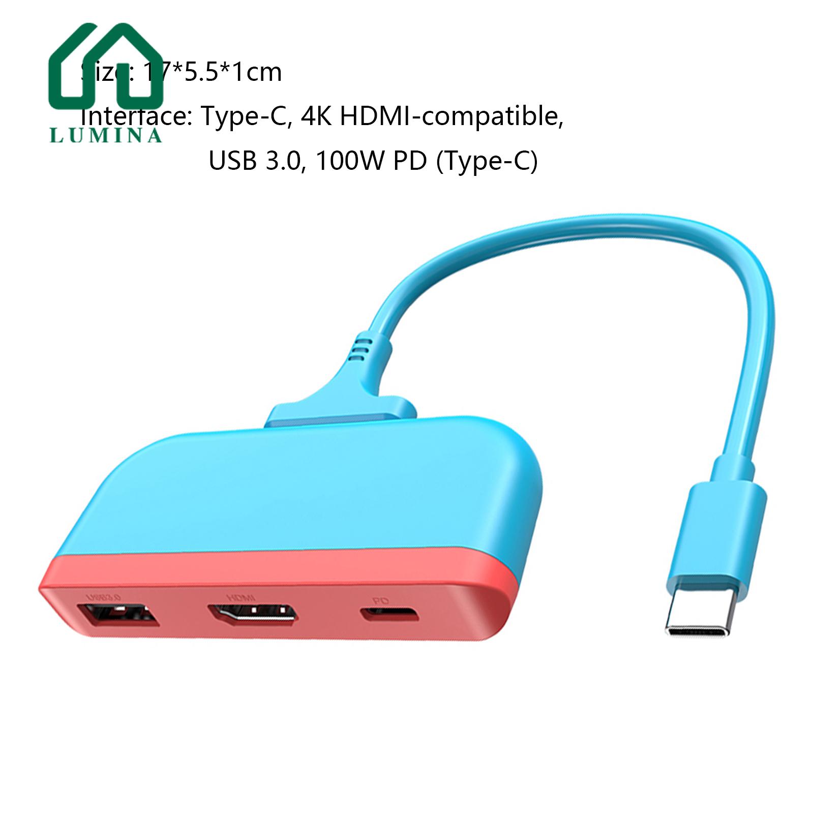 Lumina Docking Station rle Type-C to 4K HDMI-compatible USB 3.0 PD Hub Adapter. 