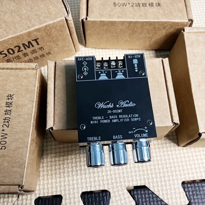 Wuzhi Audio ZK-502MT With APP Bluetooth 5.0 50W+50W Class D Amplifier 2.0 Channel with APP Support. 