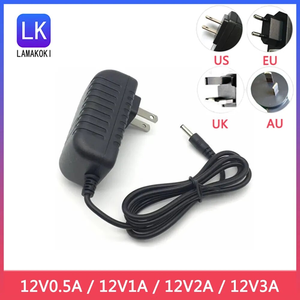 Switching Power Adapter Input AC 100-240V 50/60HZ Output DC 12V 1A 12V 2A Connector 5.5*2.5mm 4.0*1.7mm 3.5*1.35mm 2.5*0.7mm