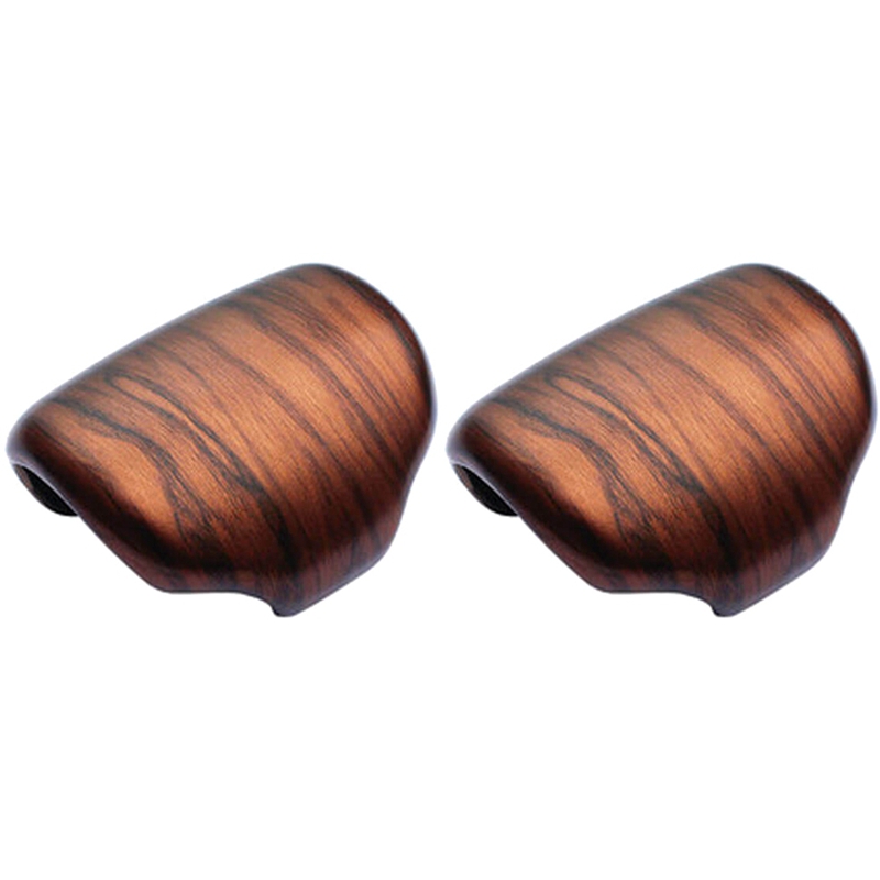 2X ABS Peach Wood Grain Gear Lever Shift Knob Cover Trim for Honda CR-V CRV 2017-2020. 