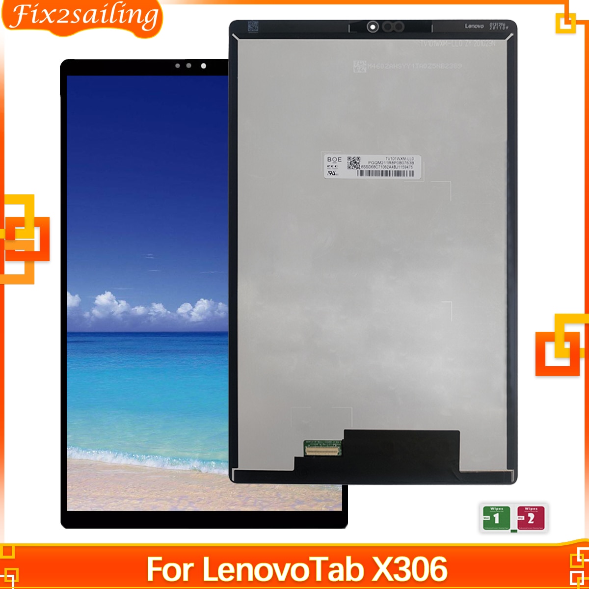 10.1'' Original For Lenovo Tab M10 HD 2nd Gen TB-X306F TB-X306X TB-X306V TB X306 Display Touch Screen Dgitizer Assembly LCD