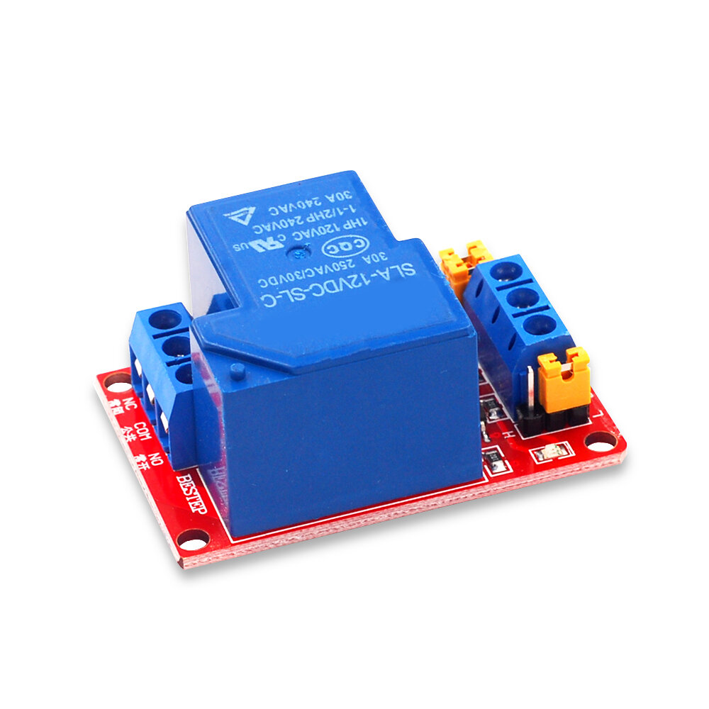 12V 30A One Channel Relay Module with Optocoupler Isolation Support High and Low Level Trigger. 