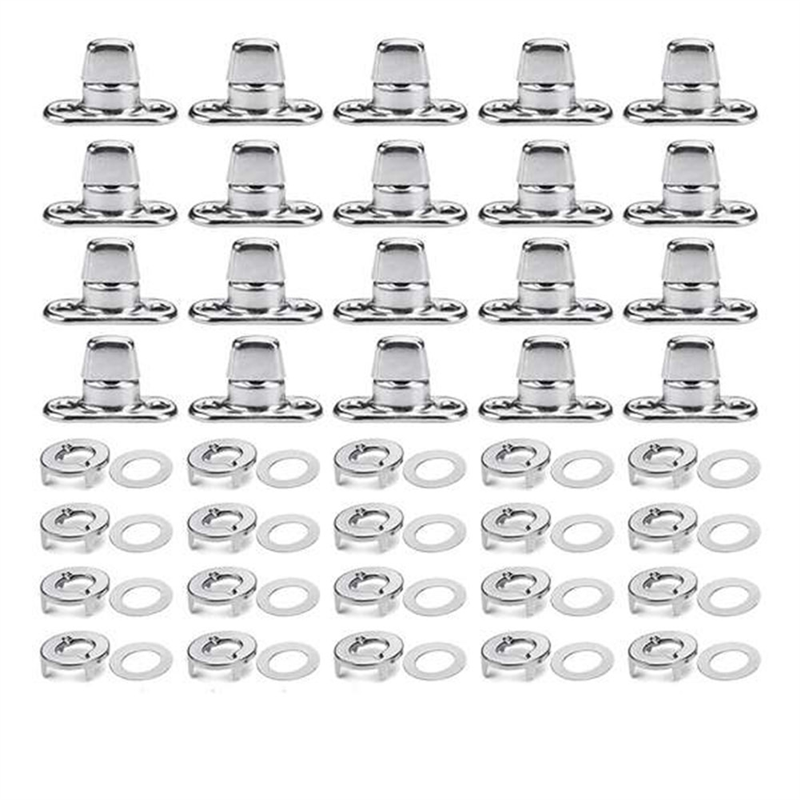 40 Sets Canvas Twist Lock Fasteners, Turn Button Fasteners