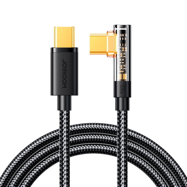 Joyroom S-CC100A6 100W Type-C to Type-C Elbow PD QC3.0 Fast Charging Cable. 
