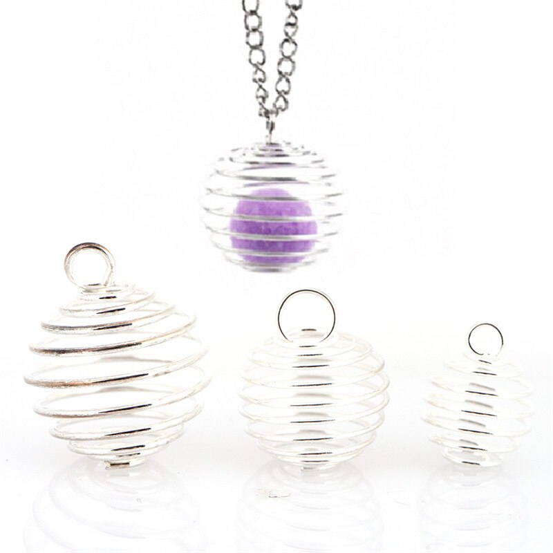 【VisioN Shop】30PCS/Set Round Alloy Cages Pendants DIY Component Charms(null). 