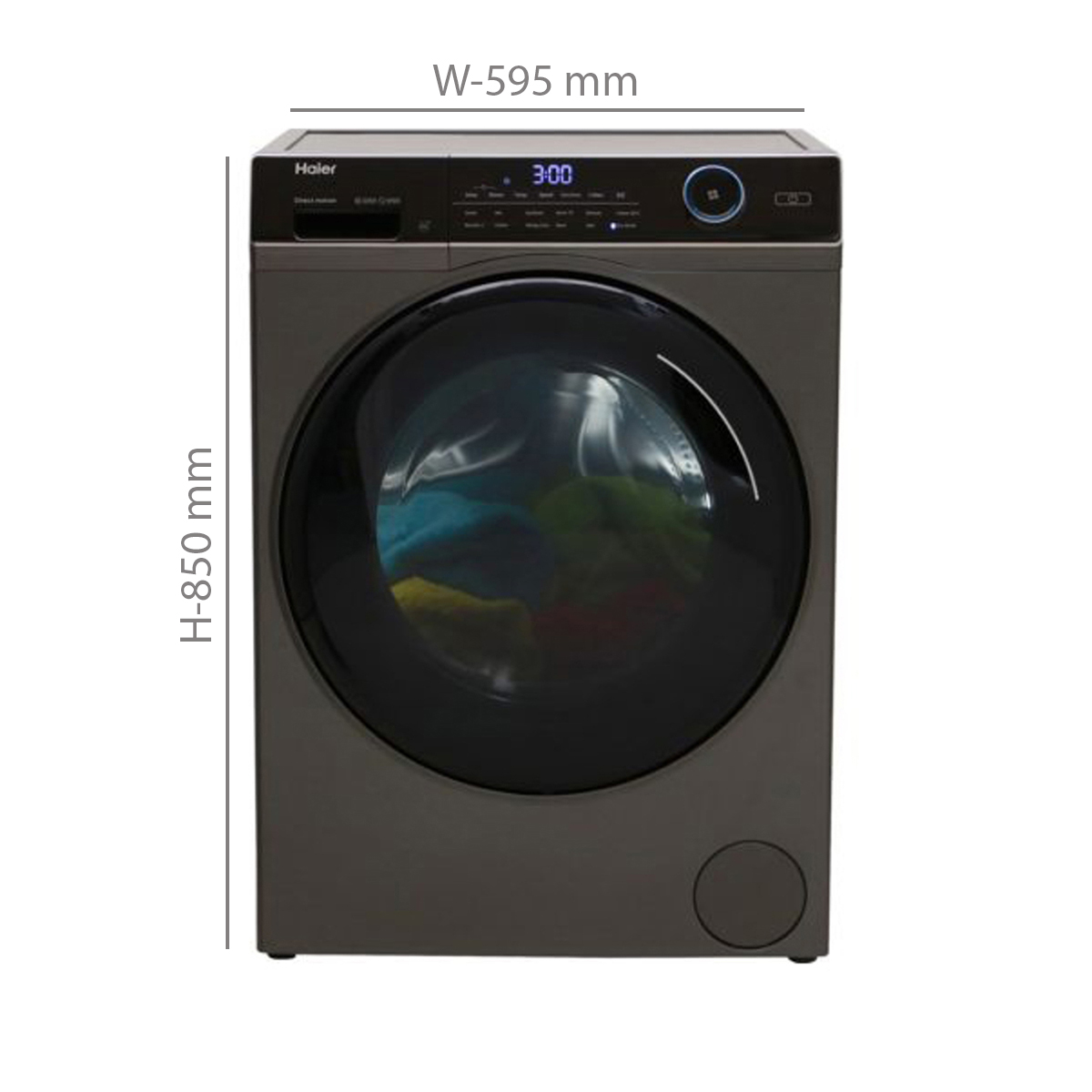 Haier 9 KG Front Loading Washing Machine/525 drum/steam wash/BLDC motor (HW90-BP14959S8). 