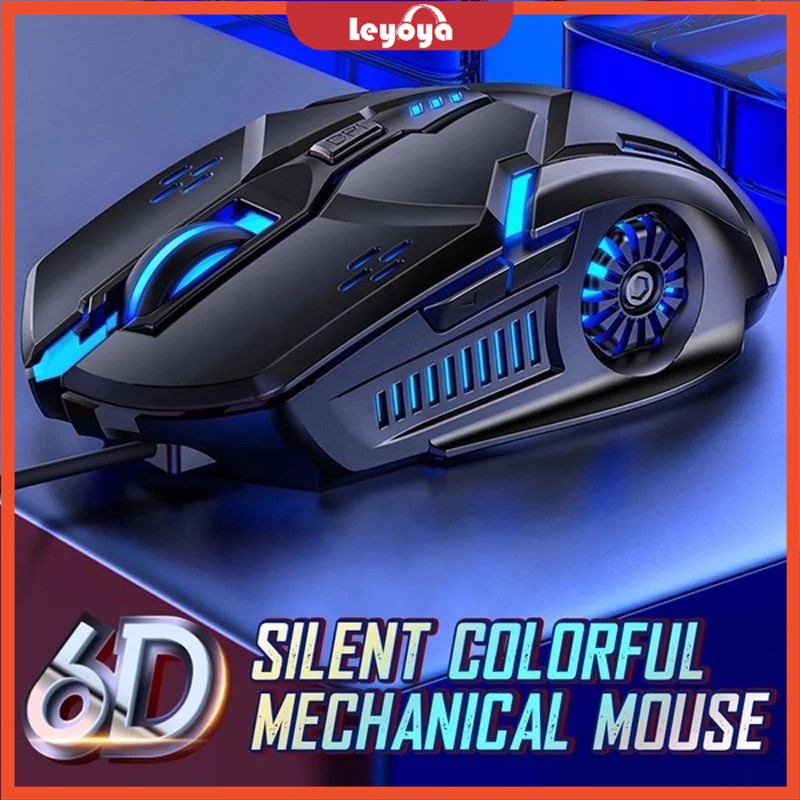 Leyoya G5 Gaming Mouse 7 Color Backlight USB Wired Silent Mouse For Gamer 3200 Dpi Mice For PC/Laptop Windows 7/8/10/XP Vista Linux