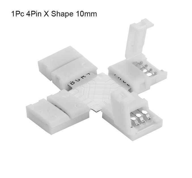 RGB LED Strip 4 Pin 1 to 2 3 4 way Female Connector and Splitter L Shaped T Shaped for RGB SMD5050 LED Strips. 