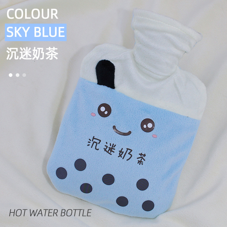 pvc Irrigation Hot Water Bag Student Water Injection Hot Water Bottle Large Explosion-Proof Hand Warmer Hot Compress Plush Girl Warm Belly