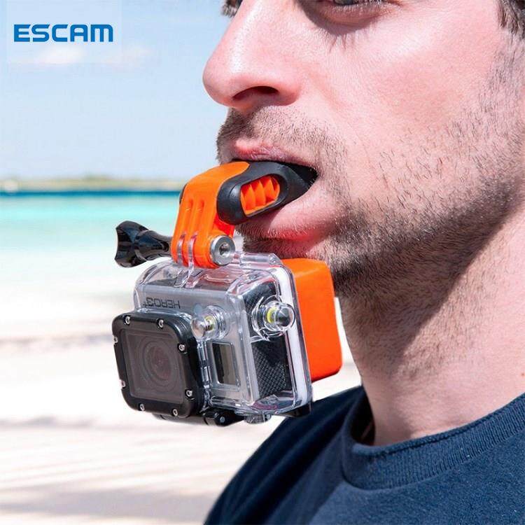 ESCAM X-311 Gopro Mouth Surfboard Mount  for GoPro DJI Osmo Action Sport Camera Surfing Mouth Bite Connector Surf Teeth Brace Holder Mount with Float Block. 