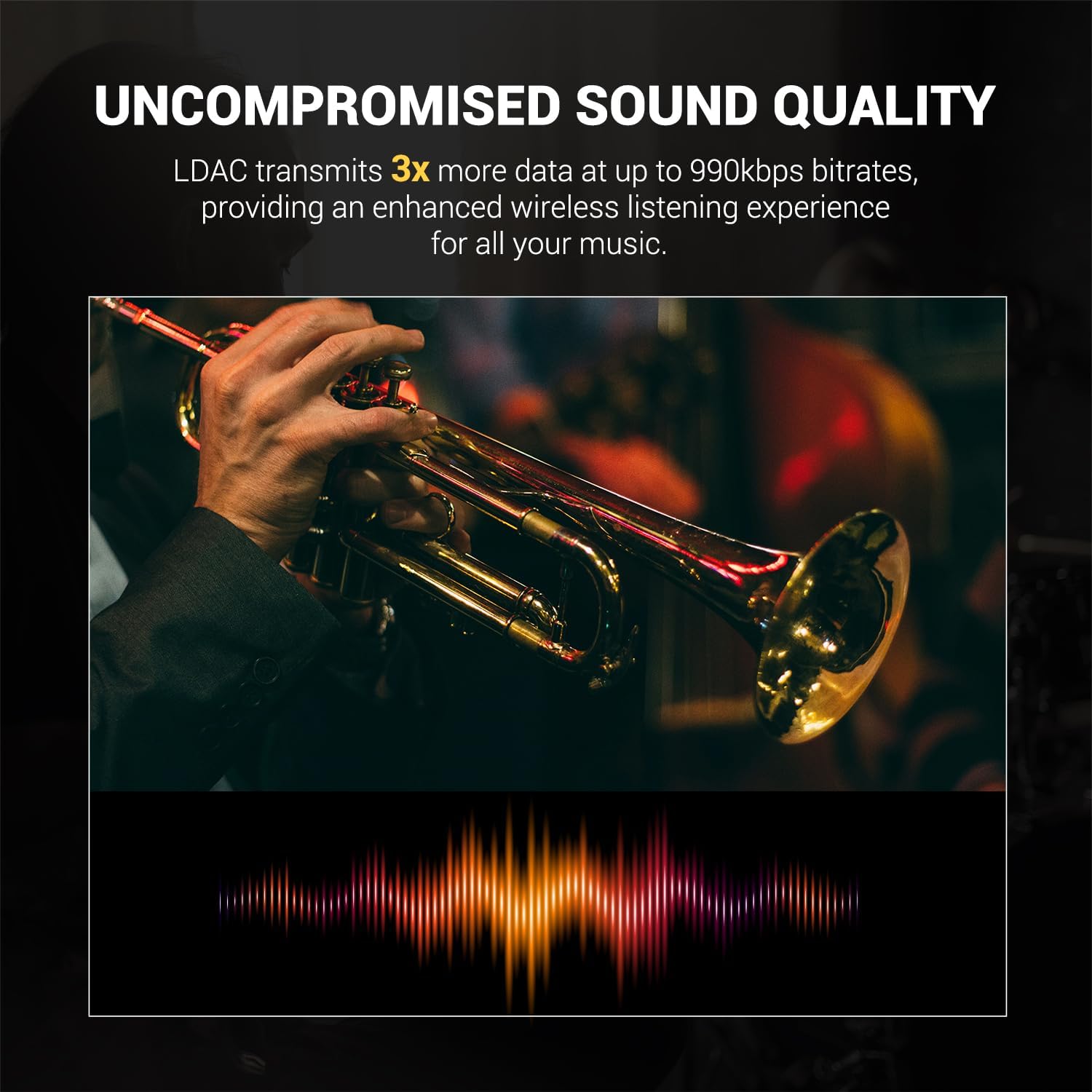 OneOdio Focus A5 Wireless Over-Ear Headphones, Hybrid Active Noise Cancelling, 75H Playtime, Hi-Res LDAC Wireless Audio, Bluetooth 5.4, Built-in Mic for Clear Calls, Low Latency Game Mode. 